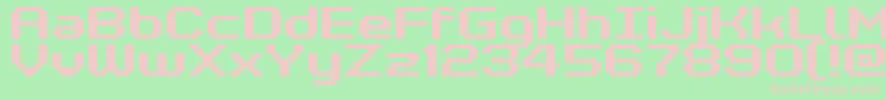 Kyrou7WideBold Font – Pink Fonts on Green Background