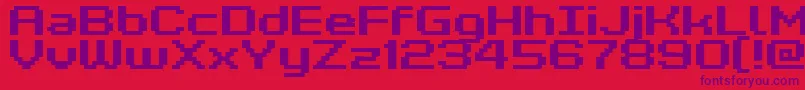 Kyrou7WideBold Font – Purple Fonts on Red Background