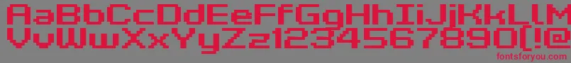 フォントKyrou7WideBold – 赤い文字の灰色の背景