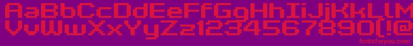 フォントKyrou7WideBold – 紫の背景に赤い文字