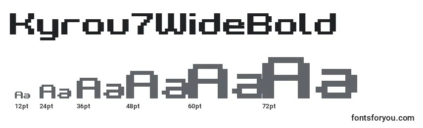 Размеры шрифта Kyrou7WideBold