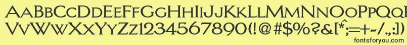 LarsRegularDb Font – Black Fonts on Yellow Background