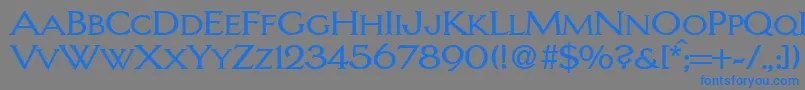 LarsRegularDb Font – Blue Fonts on Gray Background