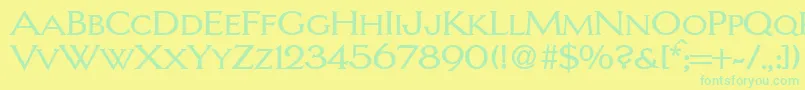 LarsRegularDb Font – Green Fonts on Yellow Background