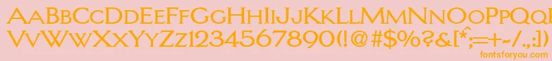 LarsRegularDb Font – Orange Fonts on Pink Background