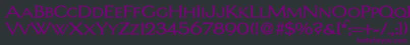 LarsRegularDb Font – Purple Fonts on Black Background