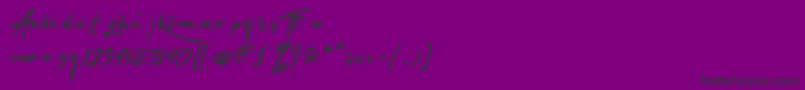 TheAirlinesDemo-Schriftart – Schwarze Schriften auf violettem Hintergrund