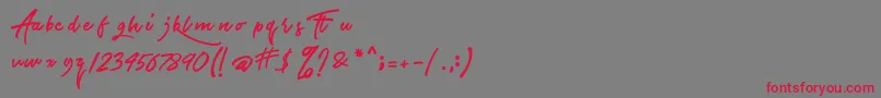 TheAirlinesDemo Font – Red Fonts on Gray Background