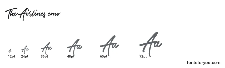 Größen der Schriftart TheAirlinesDemo