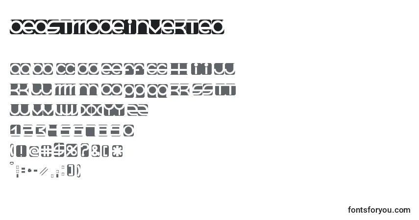 Schriftart BeastmodeInverted – Alphabet, Zahlen, spezielle Symbole