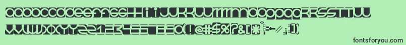BeastmodeInverted-fontti – mustat fontit vihreällä taustalla