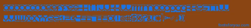 フォントBeastmodeInverted – 茶色の背景に青い文字