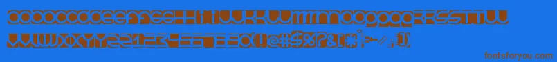 BeastmodeInverted Font – Brown Fonts on Blue Background