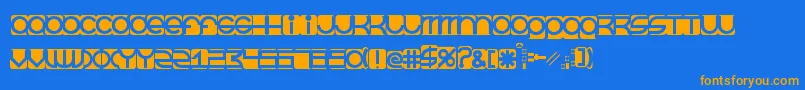 BeastmodeInverted Font – Orange Fonts on Blue Background