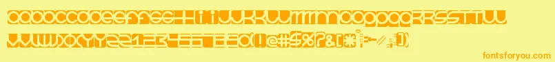 BeastmodeInverted Font – Orange Fonts on Yellow Background