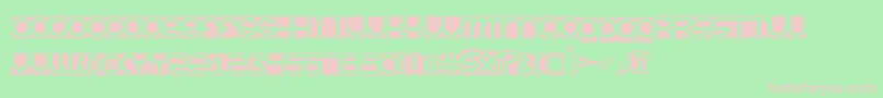 BeastmodeInverted-fontti – vaaleanpunaiset fontit vihreällä taustalla