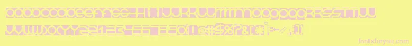 BeastmodeInverted-fontti – vaaleanpunaiset fontit keltaisella taustalla