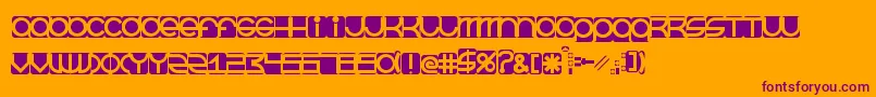 BeastmodeInverted-Schriftart – Violette Schriften auf orangefarbenem Hintergrund