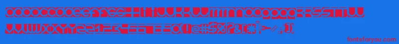 BeastmodeInverted Font – Red Fonts on Blue Background