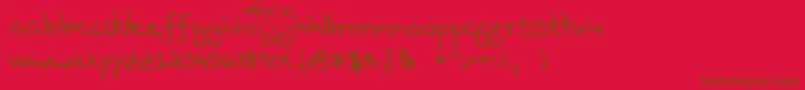 TeenDreemMagazeen Font – Brown Fonts on Red Background