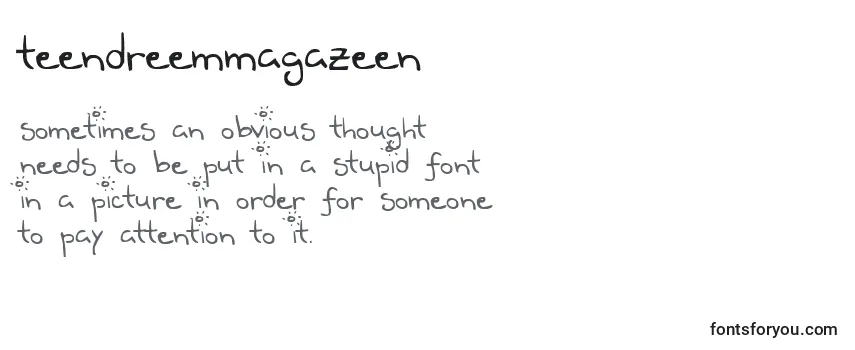 Review of the TeenDreemMagazeen Font