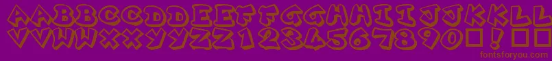 Plok Font – Brown Fonts on Purple Background