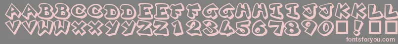 Plok Font – Pink Fonts on Gray Background