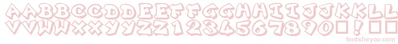 Plok Font – Pink Fonts on White Background