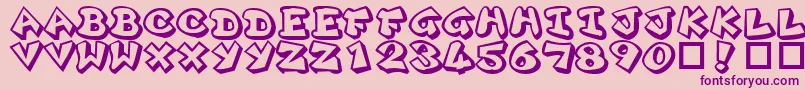 Plok Font – Purple Fonts on Pink Background