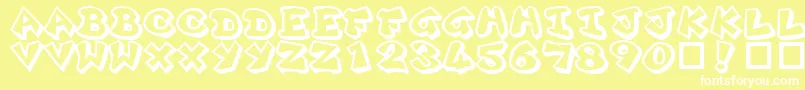 フォントPlok – 黄色い背景に白い文字