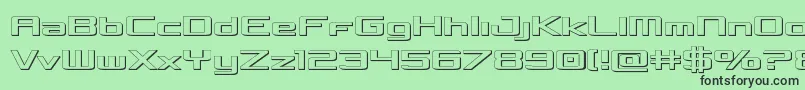 Concielian3D Font – Black Fonts on Green Background