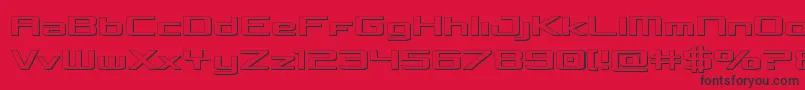 Concielian3D Font – Black Fonts on Red Background