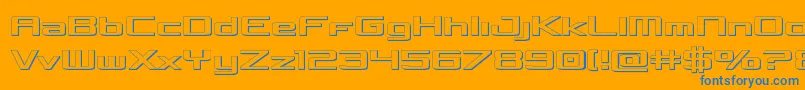 Concielian3D Font – Blue Fonts on Orange Background