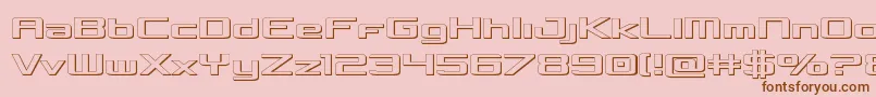 Weitere Informationen zur Concielian3D-Schriftart Concielian3D-Schriftart – Braune Schriften auf rosa Hintergrund
