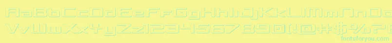 Шрифт Concielian3D – зелёные шрифты на жёлтом фоне