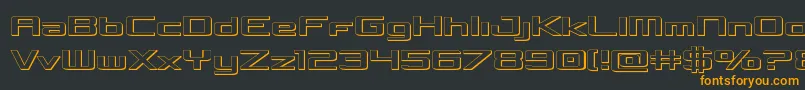 Шрифт Concielian3D – оранжевые шрифты на чёрном фоне