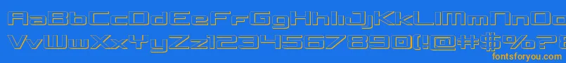 Concielian3D Font – Orange Fonts on Blue Background