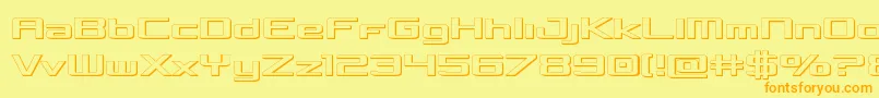 Concielian3D Font – Orange Fonts on Yellow Background