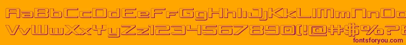 Concielian3D Font – Purple Fonts on Orange Background