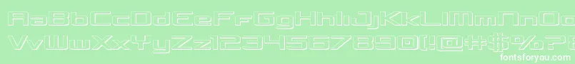 Concielian3D-Schriftart – Weiße Schriften auf grünem Hintergrund
