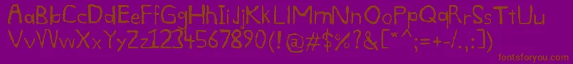 Smdg Font – Brown Fonts on Purple Background