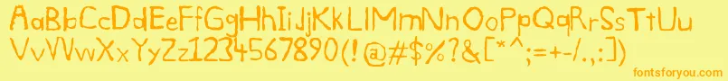 Smdg Font – Orange Fonts on Yellow Background