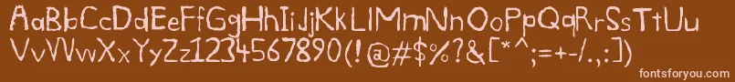 Smdg Font – Pink Fonts on Brown Background