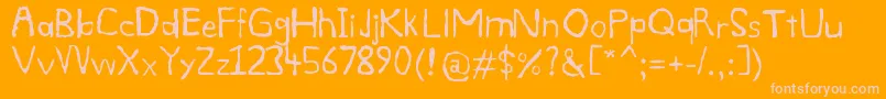Smdg Font – Pink Fonts on Orange Background