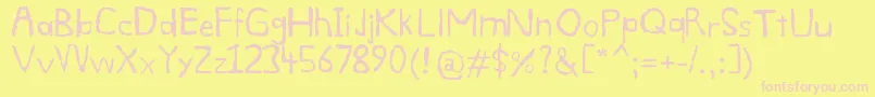 Smdg Font – Pink Fonts on Yellow Background