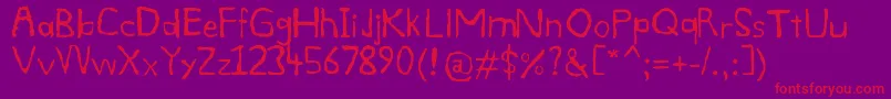 Smdg Font – Red Fonts on Purple Background