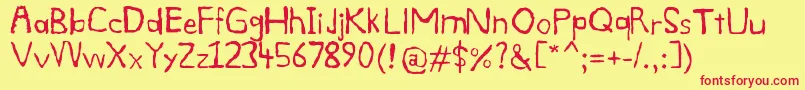 Smdg Font – Red Fonts on Yellow Background