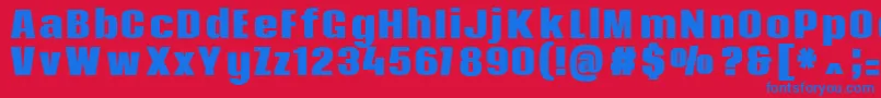 CodacaptionHeavy Font – Blue Fonts on Red Background