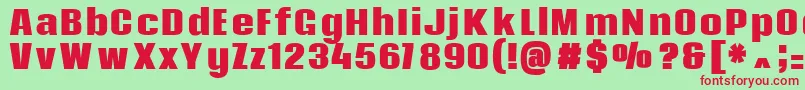 CodacaptionHeavy Font – Red Fonts on Green Background