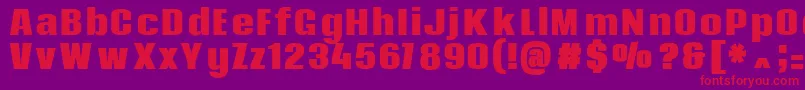 CodacaptionHeavy Font – Red Fonts on Purple Background